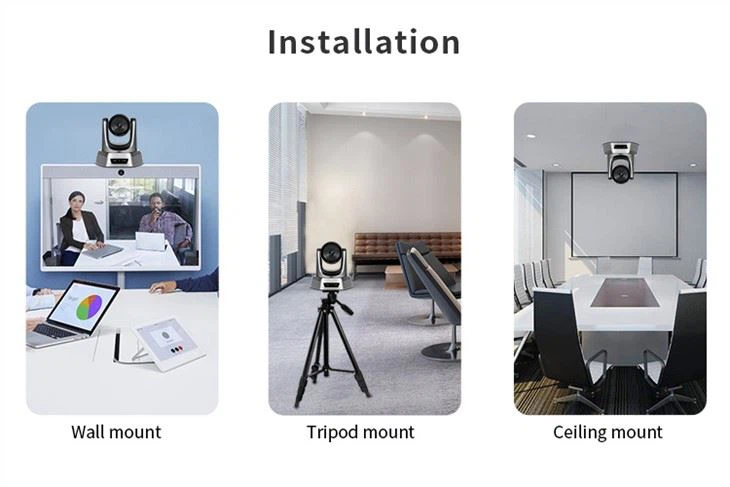 HD1080P Video Conferencing Camera USB Plug and Play IR Remote Control for Church, Education and Business